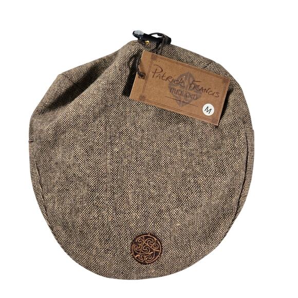 Patrick Francis Ireland Men Medium Tweed Flat Cap Dublin Souvenir NWT Wool Blend - Picture 2 of 9